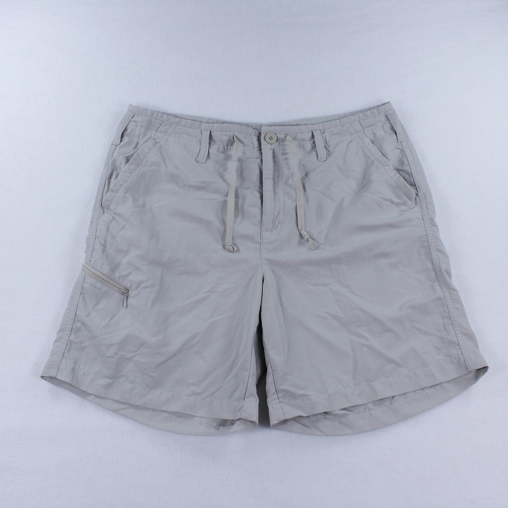 Orvis Trout Bum Hiking Cargo Shorts Nylon Lightweight Beige Gray Women's Size 12